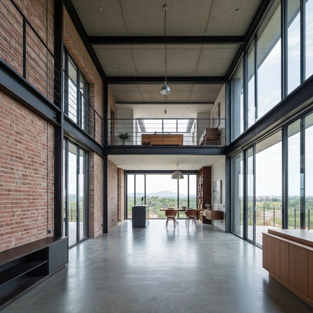 Loft Konseptli Çelik Villa