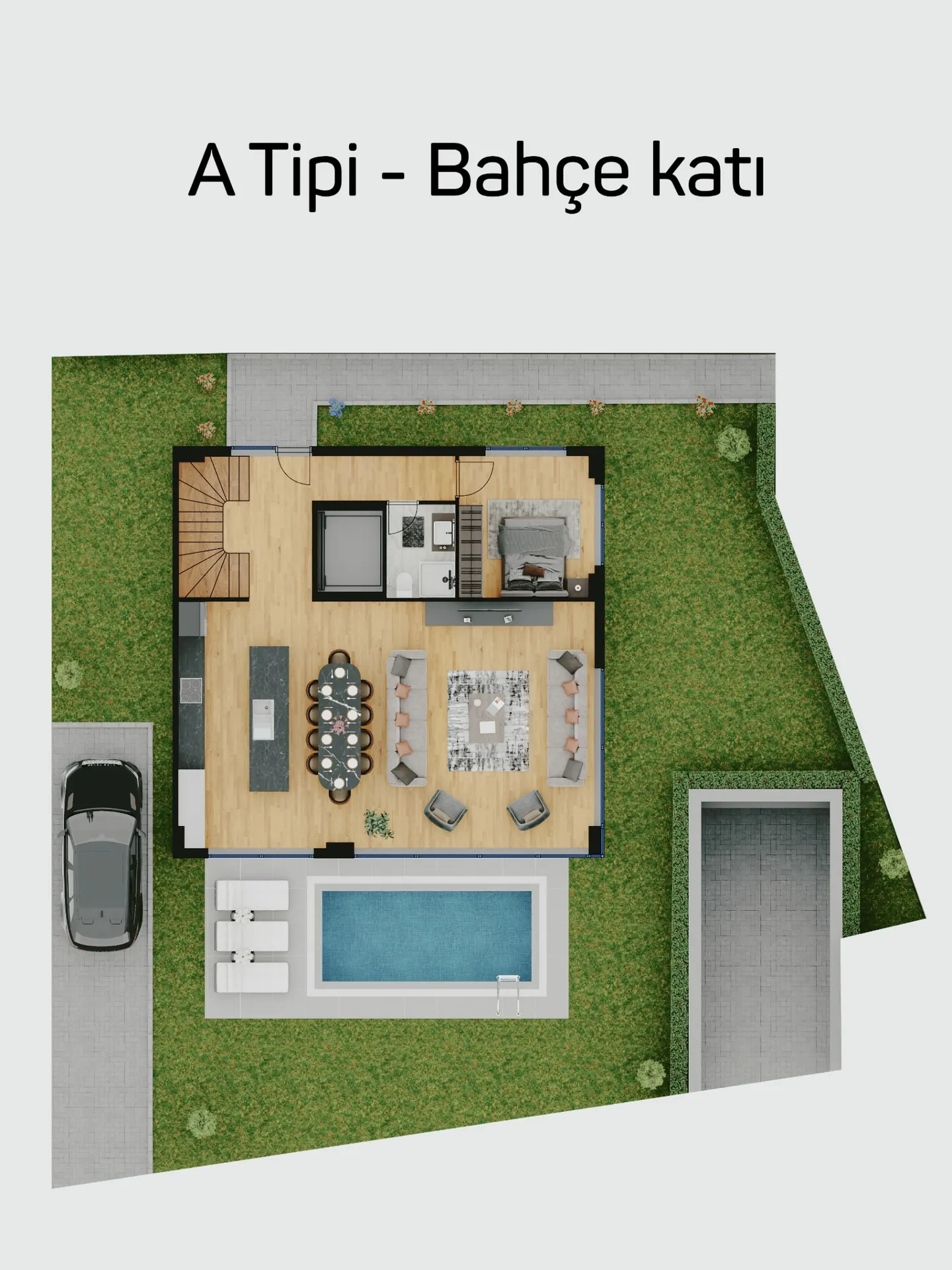 Elite Hafif Çelik Villa - Zemin Kat