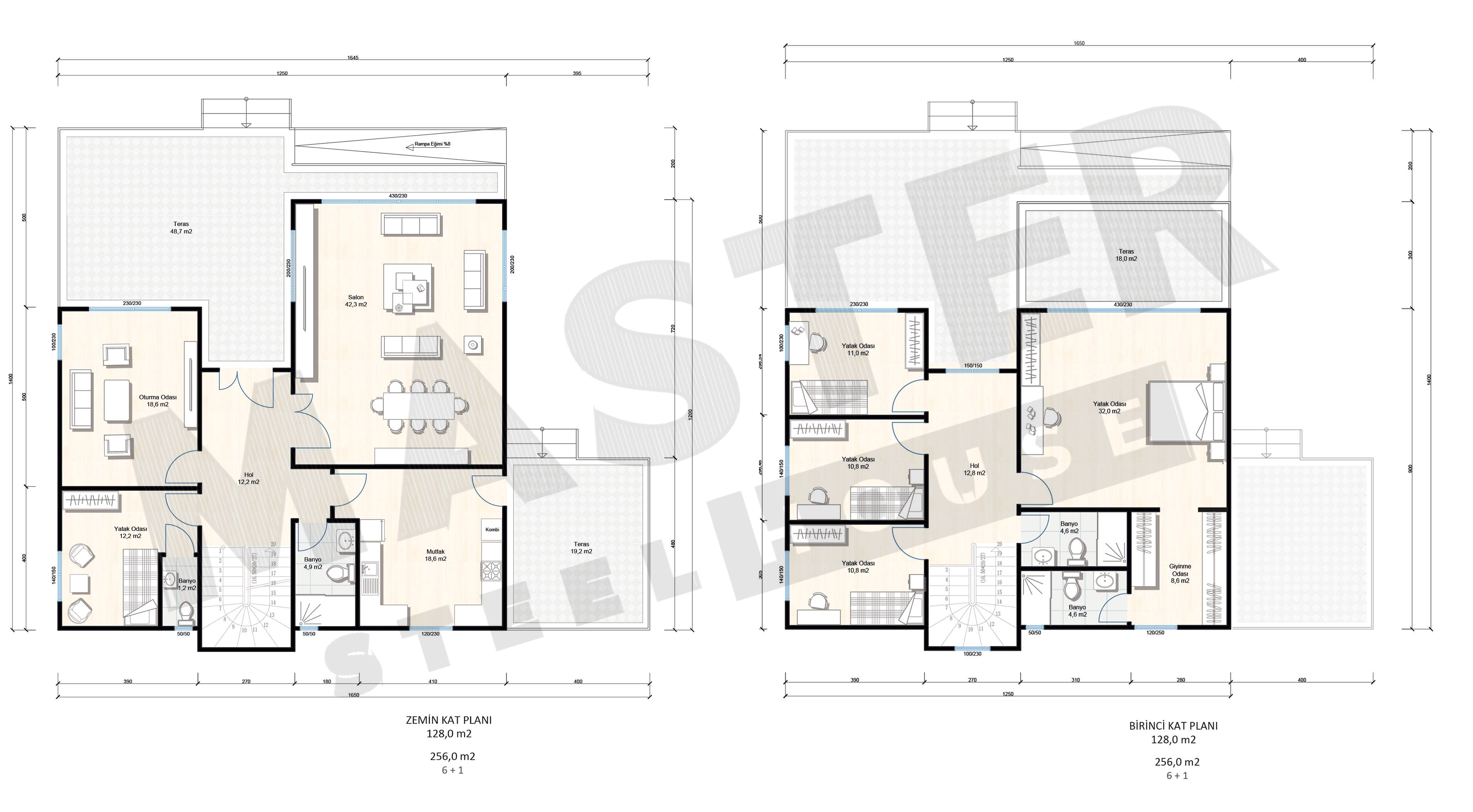 256 m2 Kat Planı